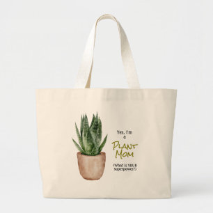 Plant Mam Superpower Grote Canvas tas