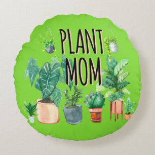 Plant mam - tuinbouw, planter cadeau voor mam rond kussen