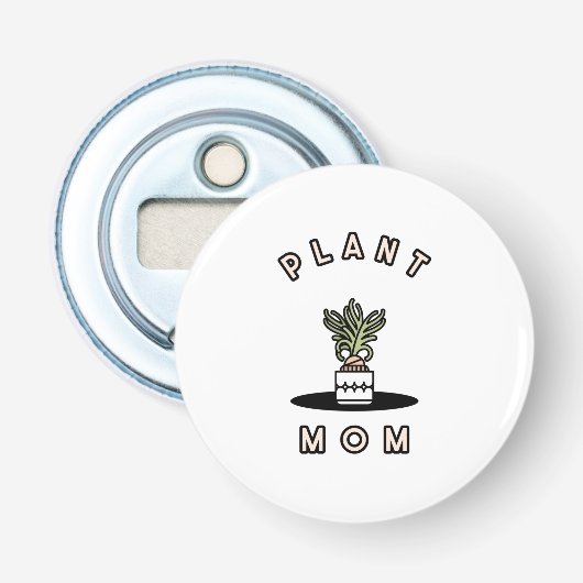 Plant mama button flesopener (Voorkant)