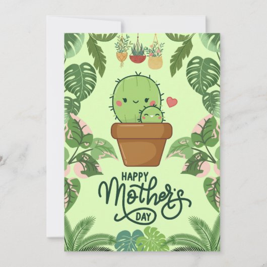 Plant mama Moederdag Kaart (Voorkant)