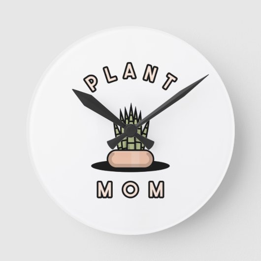 Plant mama ronde klok (Voorkant)