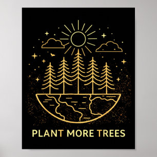 Plant Meer Bomen Aardedag Natuur Milieu Poster
