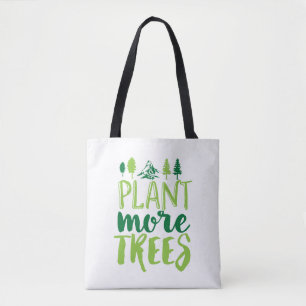 Plant Meer bomen Inspirerend Aarde Dag Citaat Draagtas