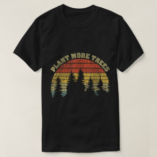 Plant Meer Bomen Retro Bos Kunst T-shirt