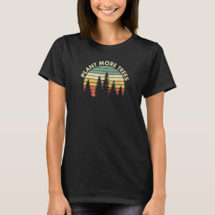 Plant Meer bomen Retro klimaatveranderingskunst T-shirt
