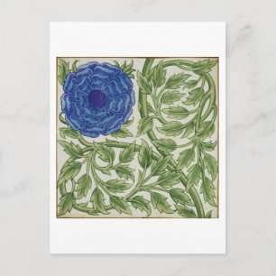 Plant met blauwe bloem (m/v papier) briefkaart