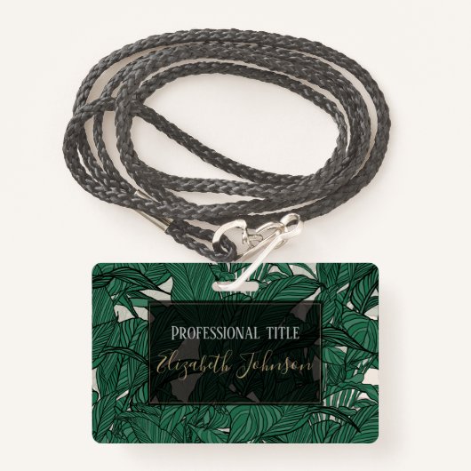 Plant met flesvormig  badge (Voorkant met draagriem)