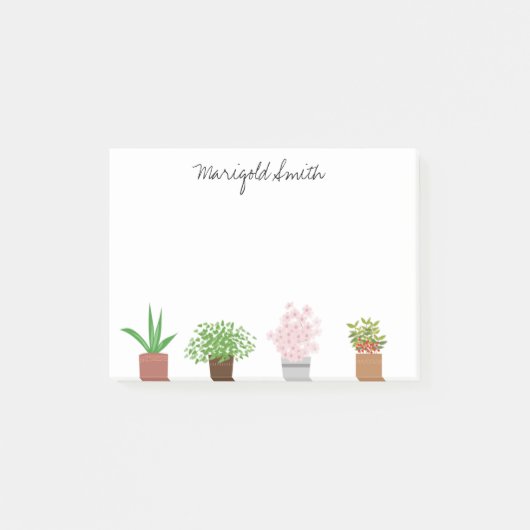 Plant met persoonlijke naam Lover Botanisch Post-it® Notes (Voorkant)