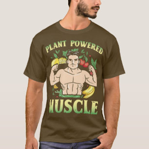 Plant met spierkracht Vegan Bodybuilder Vegetarian T-shirt