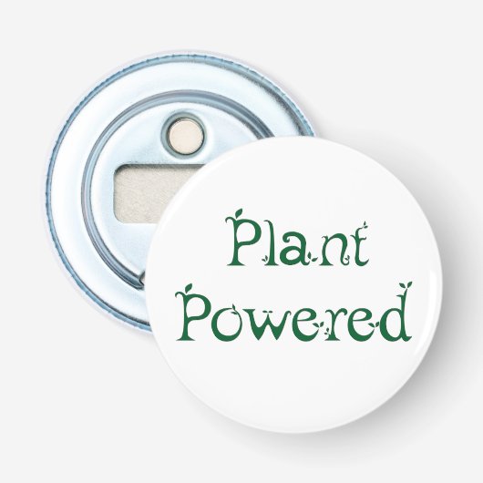 Plant met voeding button flesopener (Voorkant)