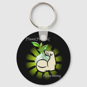 Plant met voeding sleutelhanger