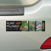 Plant Milkweed voor monarchen aangepaste foto's Bumpersticker (Op auto)