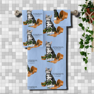 Plant Mischief Cat Bad Handdoek