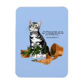 Plant Mischief Cat Magneet (Verticaal)