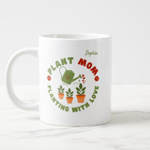 Plant Moeder Planten Met Liefde Gepersonaliseerd Extra Grote Beker