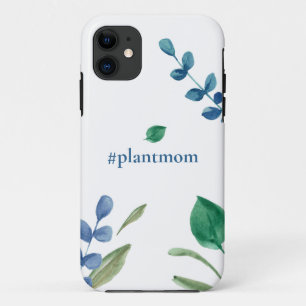 Plant moeder waterverf bladeren groen iPhone 11 hoesje