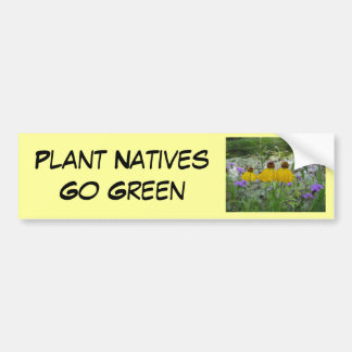 Plant Natives Go Green Verbena Bumpersticker