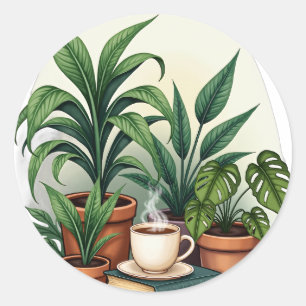 Plant Ouders Knus Leeshoek Kamerplanten Collectie Ronde Sticker
