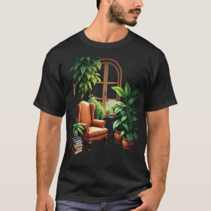 Plant Ouders Leeshoekje Gezellige Tuin Aquarel T-shirt