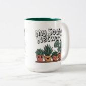 Plant ouders Sociaal Netwerk Tweekleurige Koffiemok (Voorkant rechts)