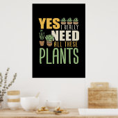 Plant over mijn tijd heb ik echt al deze Planten n Poster (Keuken)