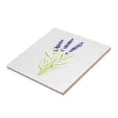 Plant Paarse bloem Tegeltje (Zijkant)