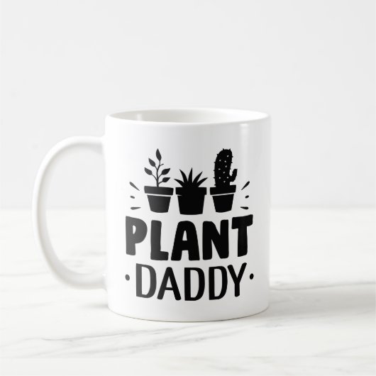Plant papa koffiemok (Links)