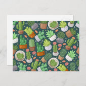 Plant patroon briefkaart (Voorkant / Achterkant)