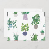 Plant patroon briefkaart (Voorkant / Achterkant)