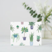 Plant patroon briefkaart (Staand voorkant)