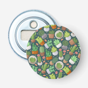 Plant patroon button flesopener