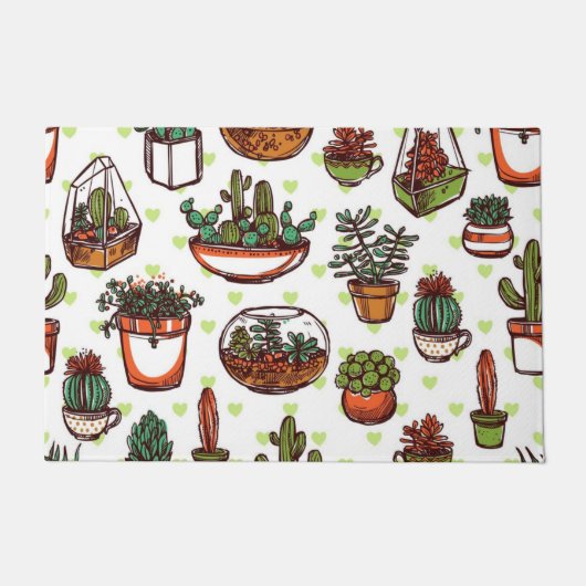 Plant patroon deurmat (Voorkant)