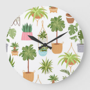 Plant patroon grote klok
