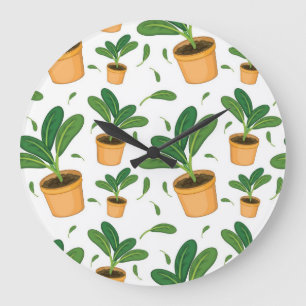 Plant patroon grote klok