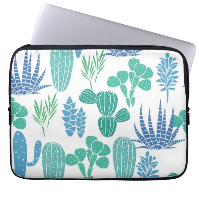 Plant patroon laptop sleeve (Voorkant)