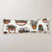 Plant patroon lichaamskussen (Achterkant)