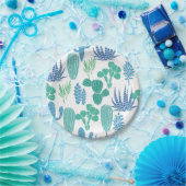 Plant patroon papieren bordje (Feest)