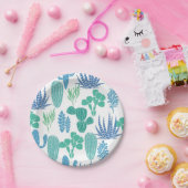 Plant patroon papieren bordje (Feest)