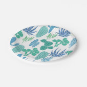 Plant patroon papieren bordje (Gekanteld)
