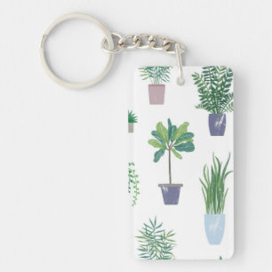 Plant patroon sleutelhanger