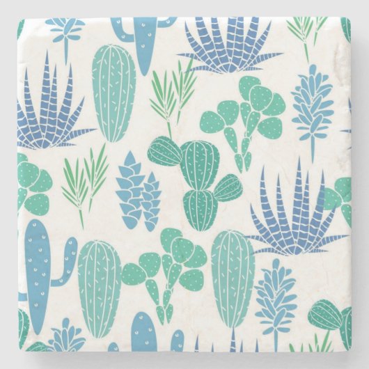 Plant patroon stenen onderzetter (Voorkant)