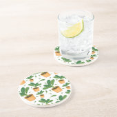 Plant patroon zandsteen onderzetter (Zijkant)