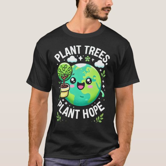 "Plant, plant hoop T-shirt (Voorkant)