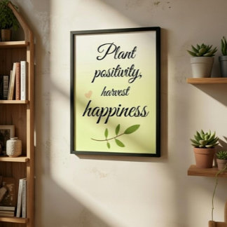 Plant Positiviteit, Oogst Geluk Perfect Poster