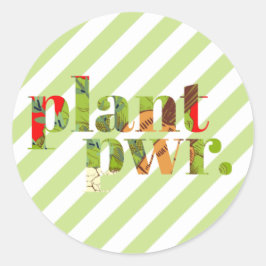 Plant Power Klassieke Sticker
