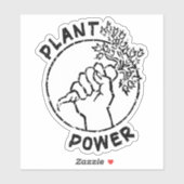 Plant Power, Vegan Sticker (Vel)