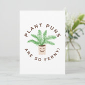 Plant Puns Are So Ferny Bedankkaart (Staand voorkant)