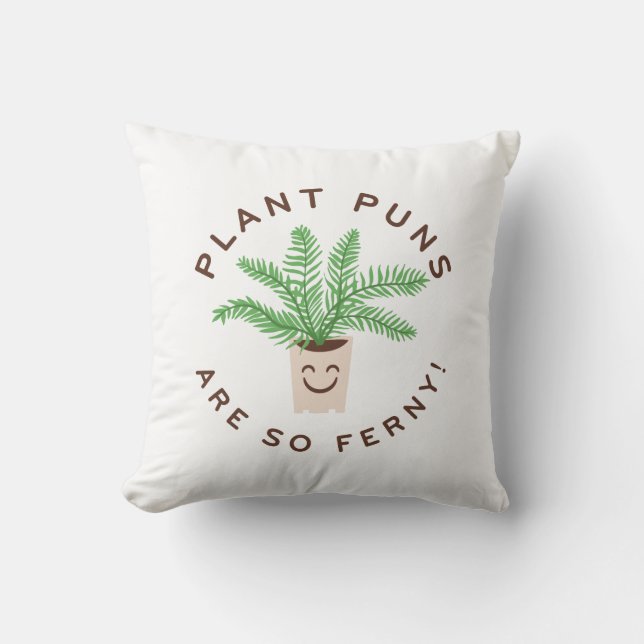 Plant Puns Are So Ferny Kussen (Voorkant)