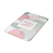 Plant Sage Green en Pink Morandi Badmat (Gekanteld)