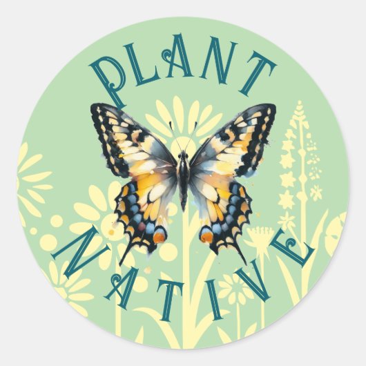 Plant standaard ronde sticker (Voorkant)